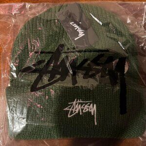 Khaki Green Stussy Beanie